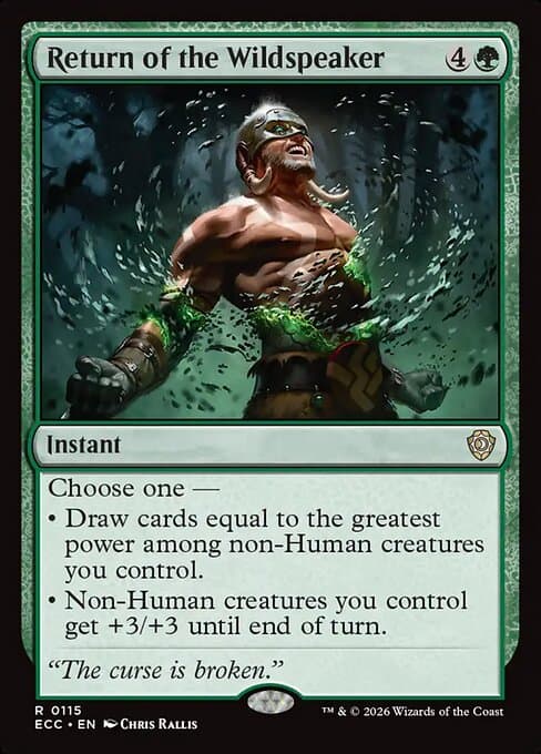 Return of the Wildspeaker 2026 Magic: The Gathering Lorwyn Eclipsed Commander