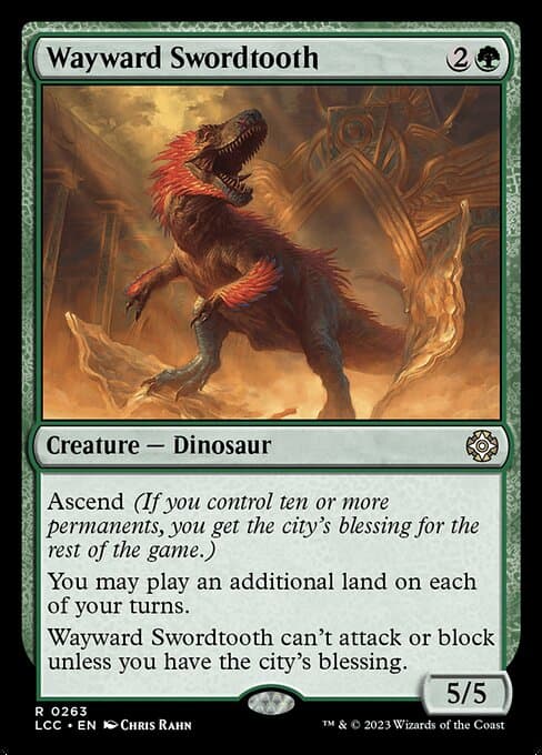 Wayward Swordtooth 2023 Magic: The Gathering Lost Caverns of Ixalan Commander