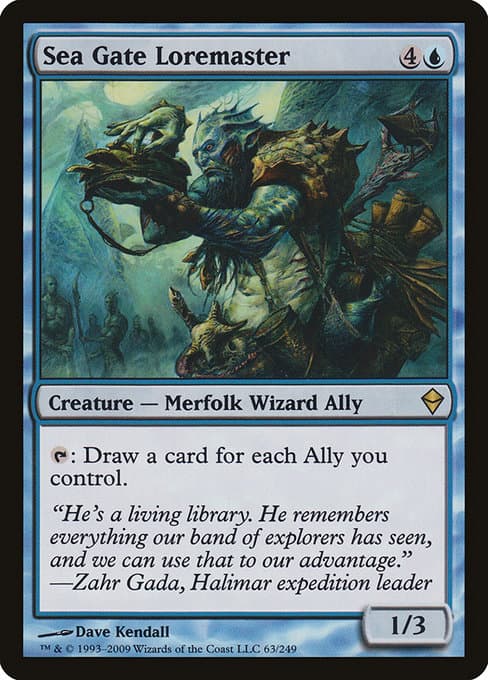 Sea Gate Loremaster 2009 Magic: The Gathering Zendikar Foil