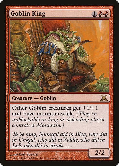 Goblin King 1994 Magic: The Gathering Revised