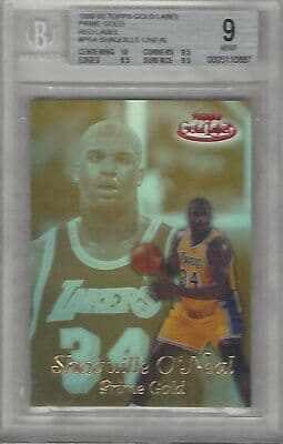 Shaquille O'Neal 1999 topps Topps Gold Label