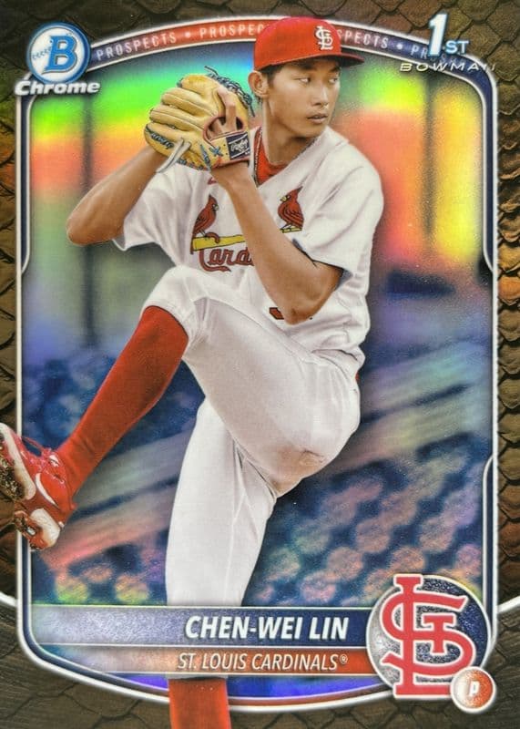 Chen-Wei Lin 2025 bowman Bowman Chrome Prospects (1st)