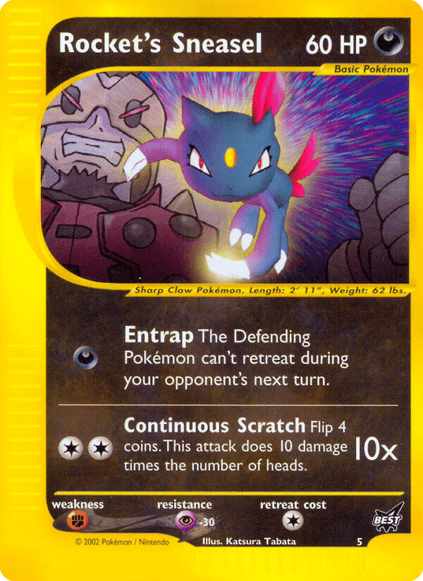Rocket's Sneasel 2003 Pokemon Best of Game
