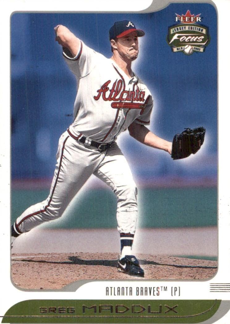 Greg Maddux 2002 fleer Fleer Focus Jersey Edition