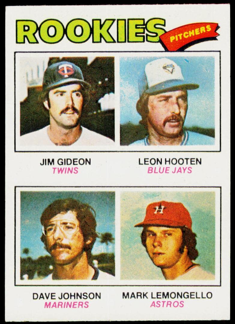 1977 Rookie Pitchers (Jim Gideon / Leon Hooten / Dave Johnson / Mark Lemongello) #478