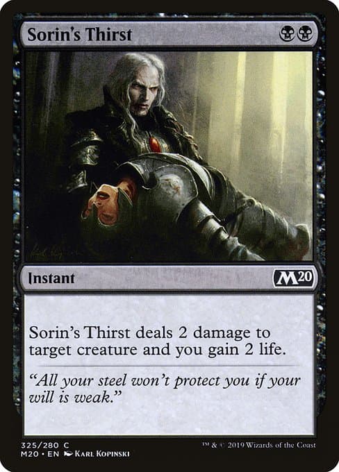 Sorin's Thirst 2019 Magic: The Gathering Core Set 2020