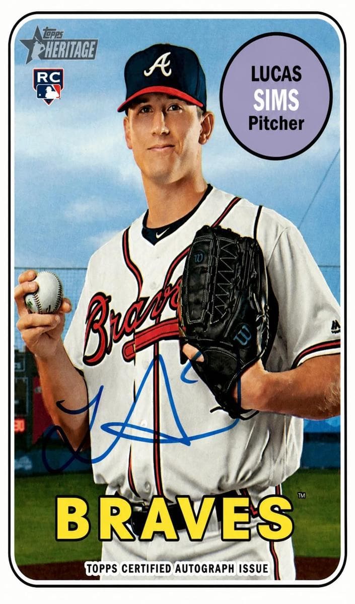 Lucas Sims 2018 topps Topps Heritage