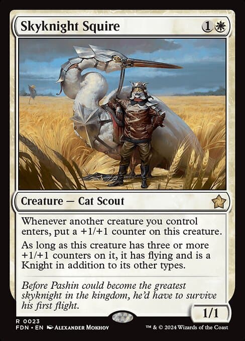 Skyknight Squire 2024 Magic: The Gathering Foundations Art Series