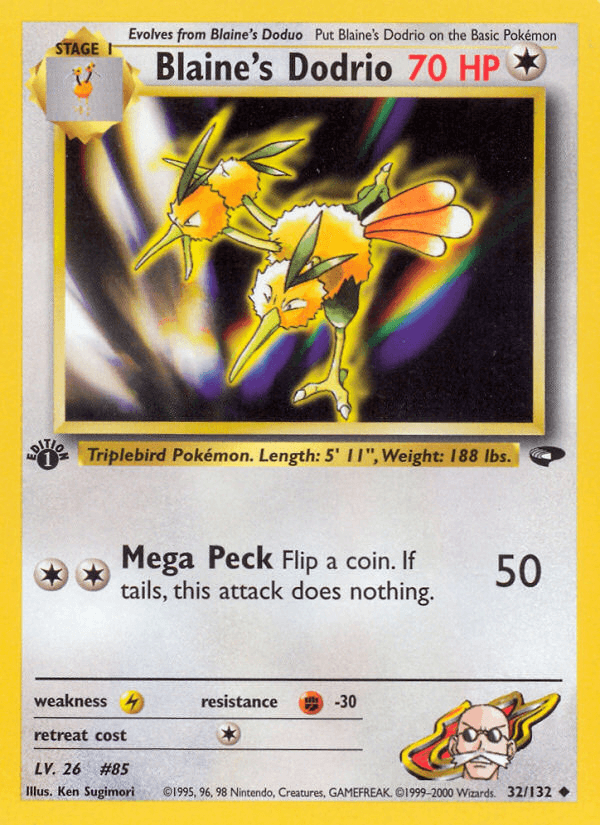 Blaine's Dodrio 1999 Pokemon