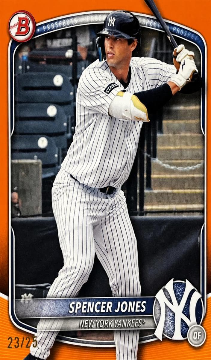 Spencer Jones 2025 bowman Bowman Draft