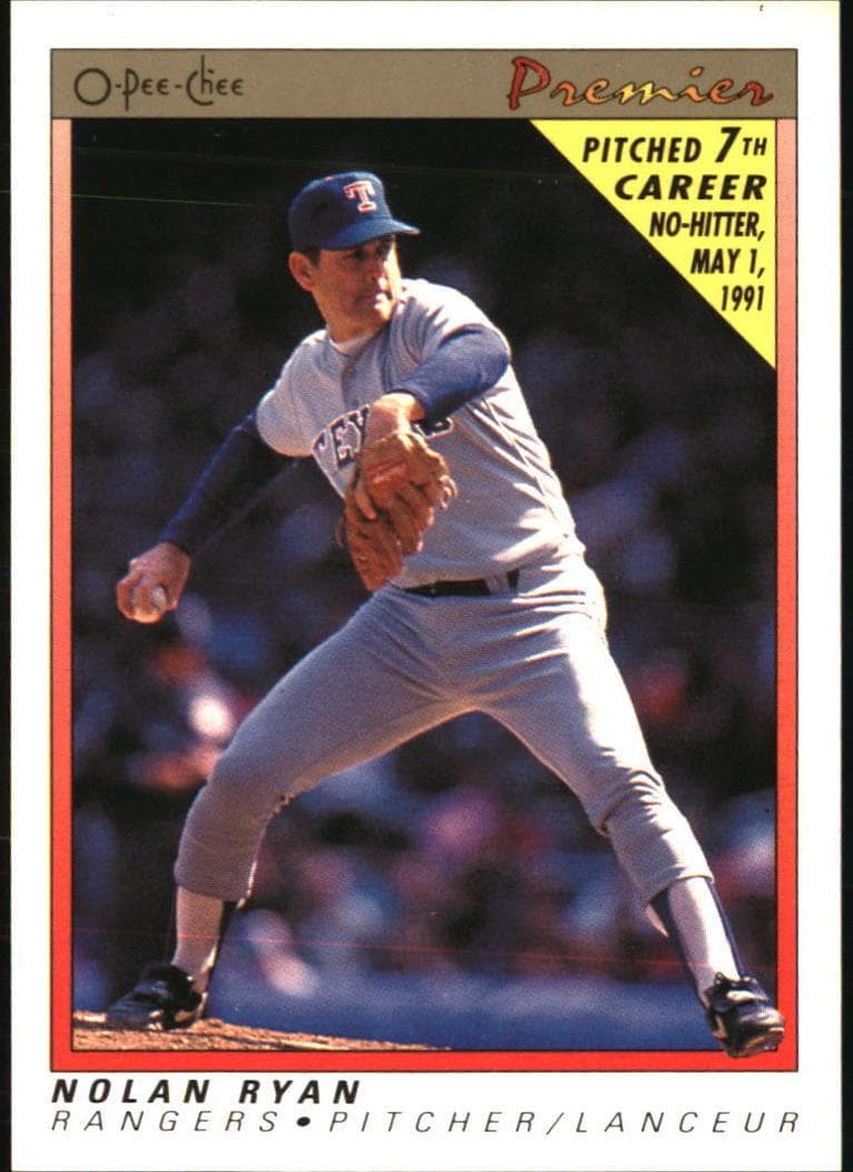 Nolan Ryan 1991 topps O-Pee-Chee Premier