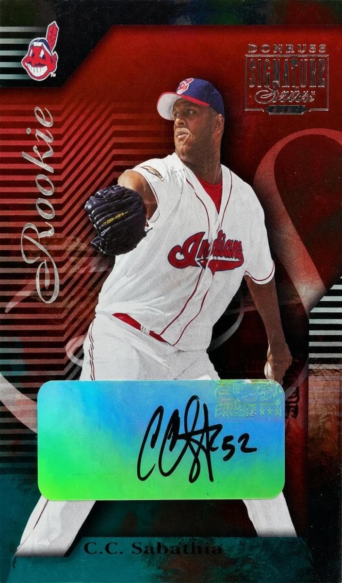 CC Sabathia 2001 panini Donruss Signature