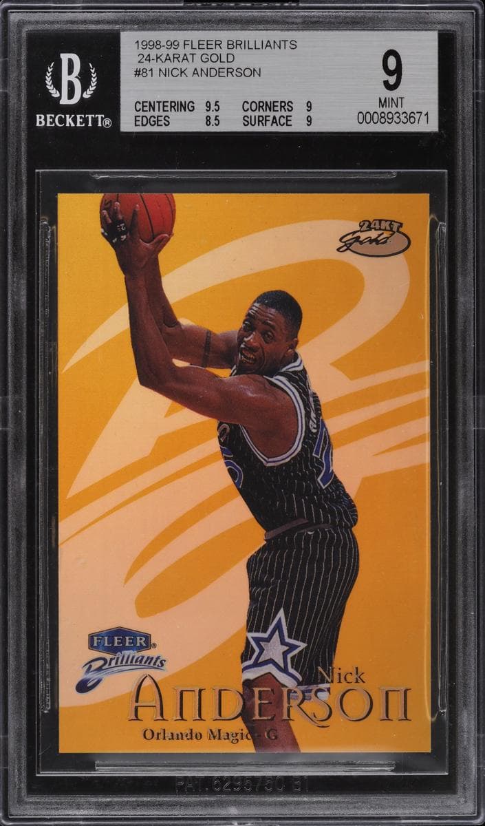 Nick Anderson 1998 fleer Brilliants