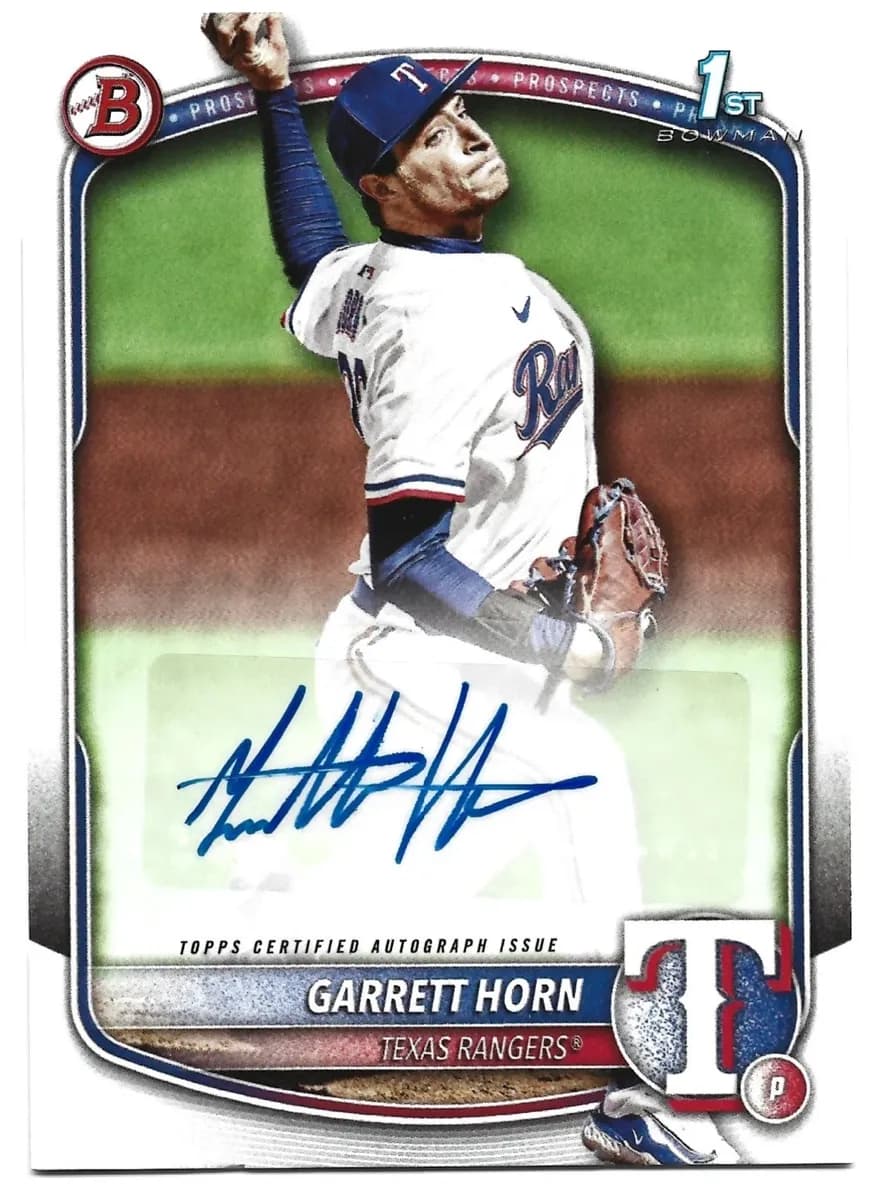 Garrett Horn trading card
