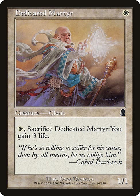 Dedicated Martyr 2001 Magic: The Gathering