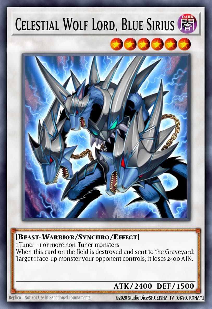 Celestial Wolf Lord, Blue Sirius 2013 Yu-Gi-Oh! Shadow Specters