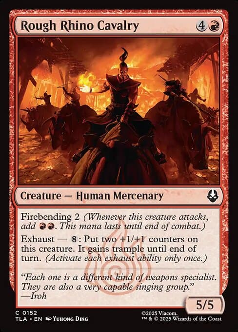 Rough Rhino Cavalry 2025 Magic: The Gathering Avatar: The Last Airbender