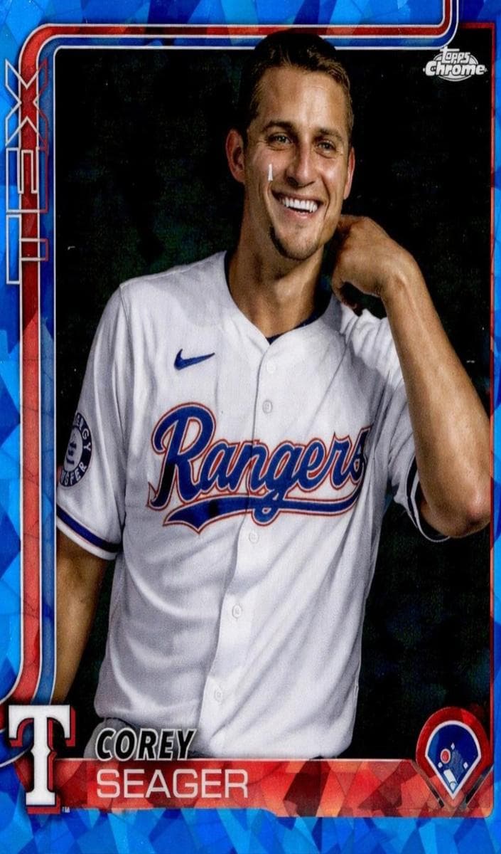 Corey Seager 2025 topps Topps Chrome Sapphire