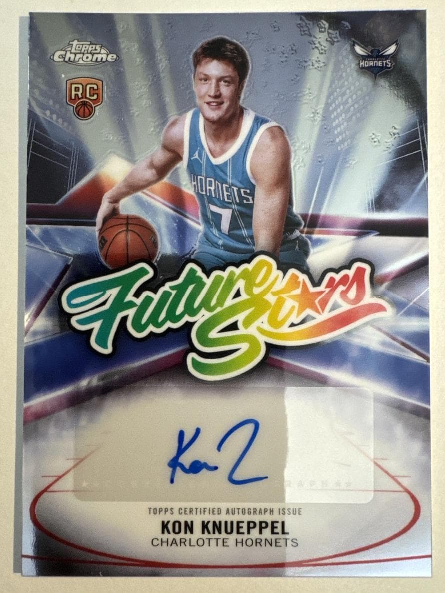 Kon Knueppel 2025 Topps Chrome auto card