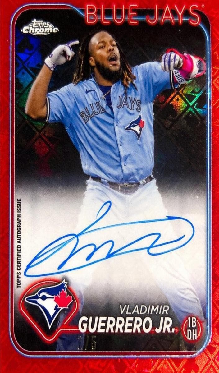 Vladimir Guerrero Jr. 2024 topps Topps Chrome Logofractor Edition