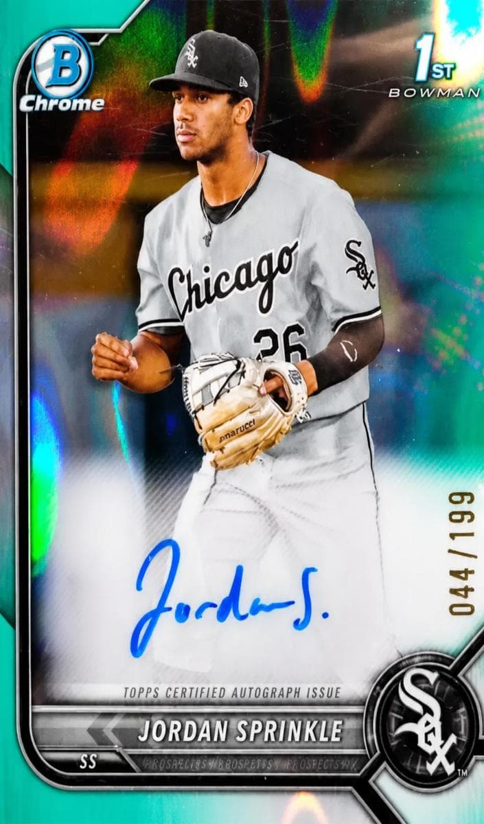 Jordan Sprinkle 2022 bowman Bowman Draft