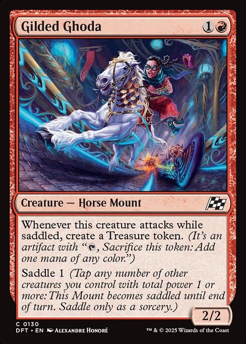 Gilded Ghoda 2025 Magic: The Gathering Aetherdrift Art Series