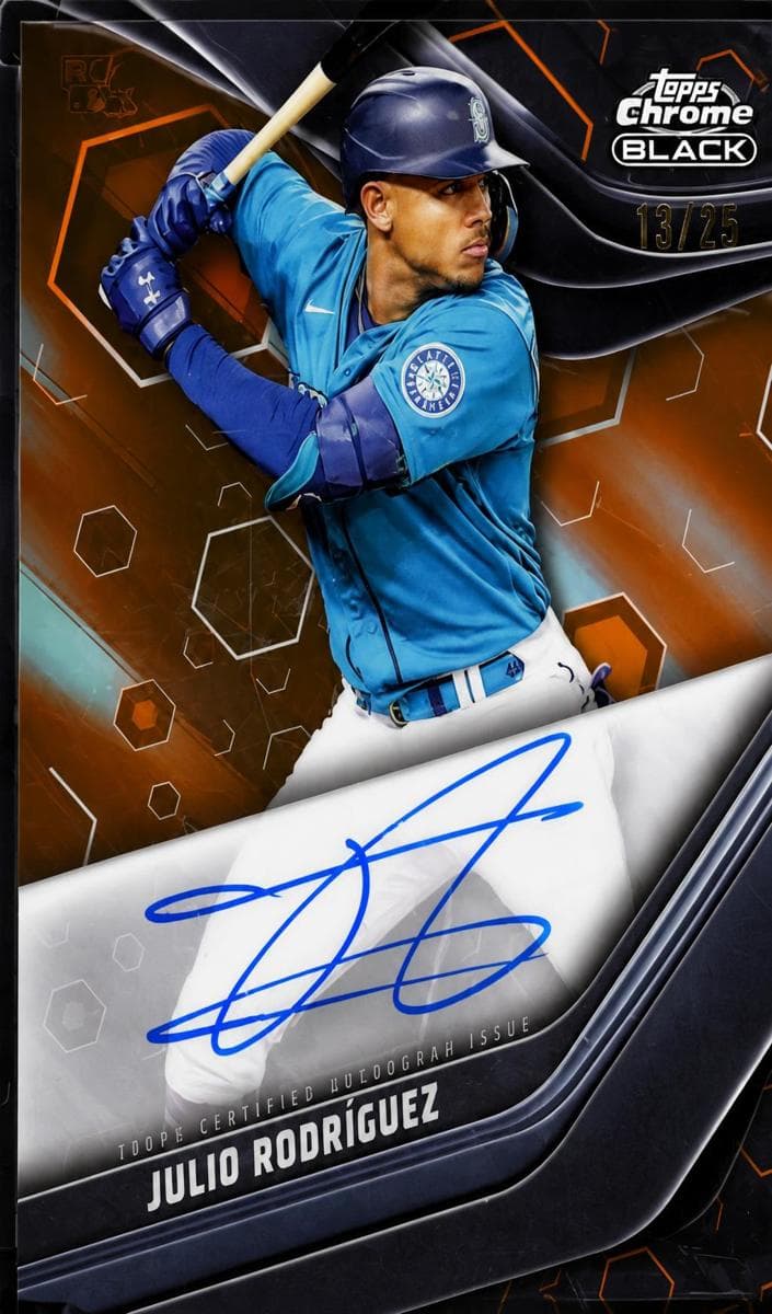 Julio Rodríguez 2023 topps Topps Chrome Black