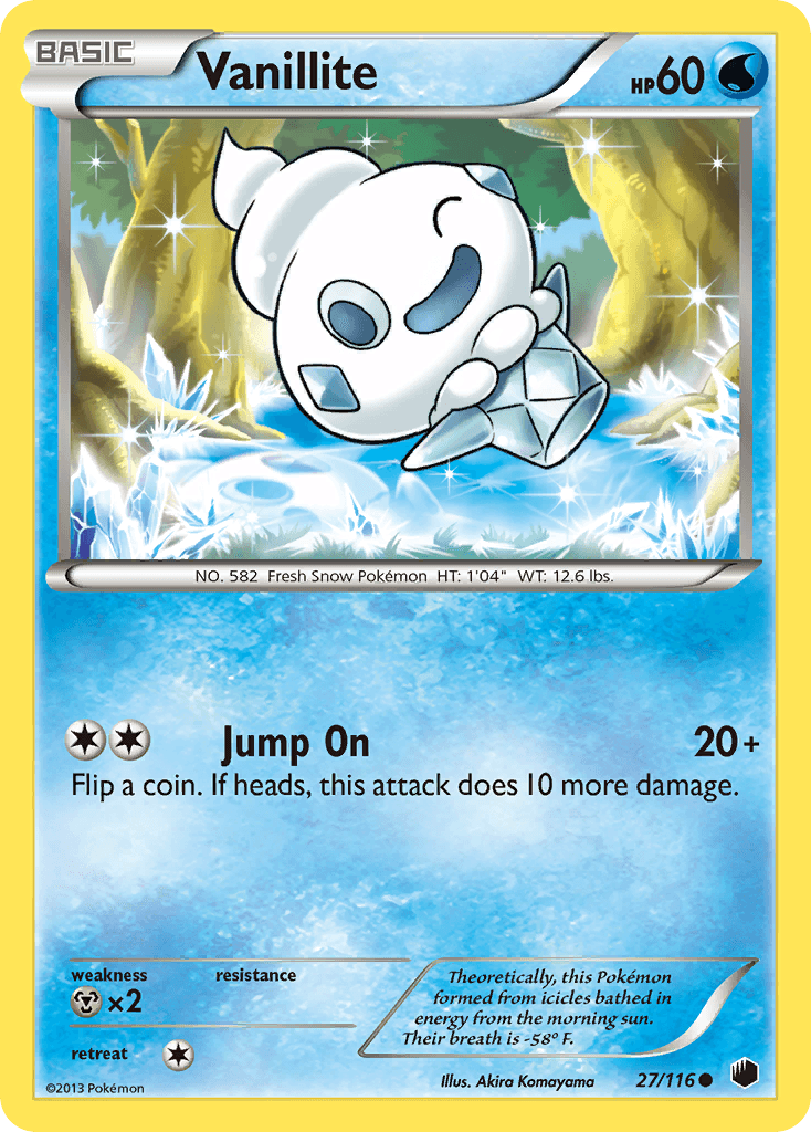 Vanillite 2013 Pokemon Plasma Freeze