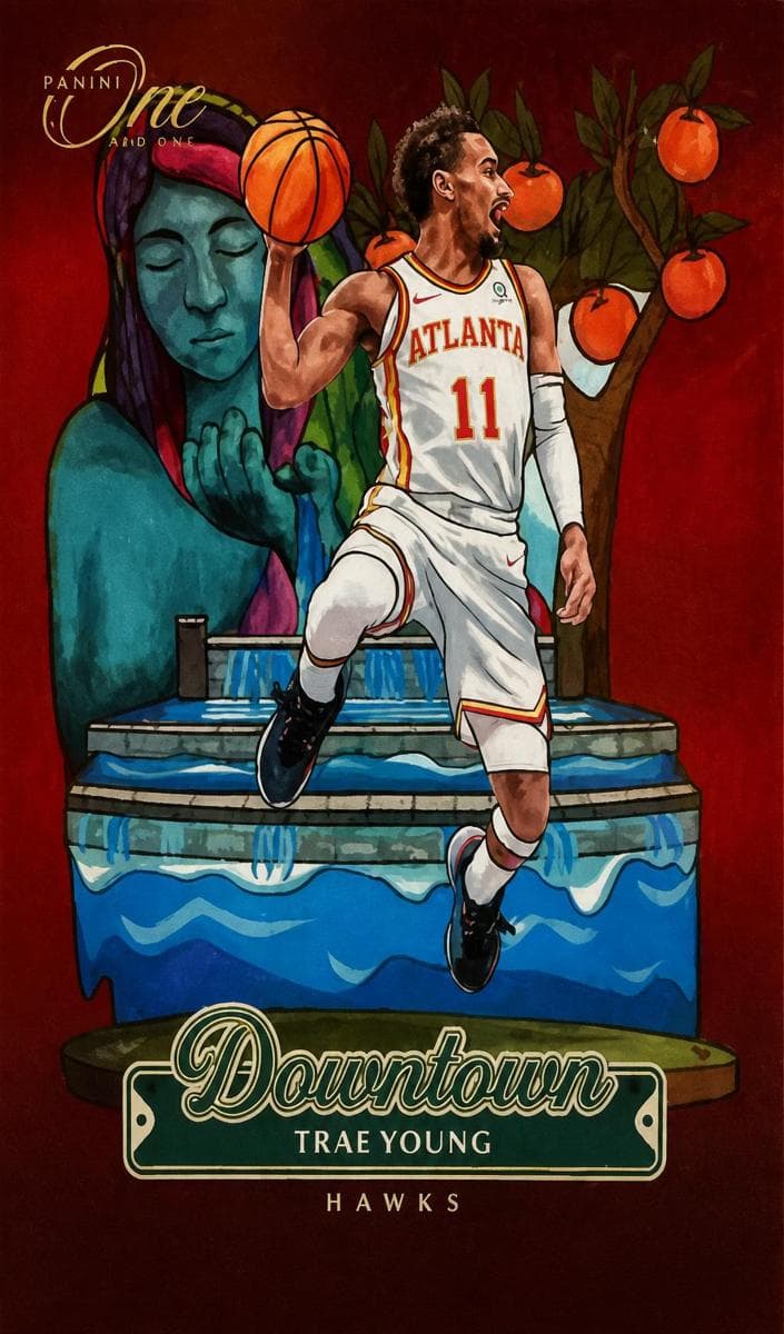Trae Young 2024 panini Panini One and One