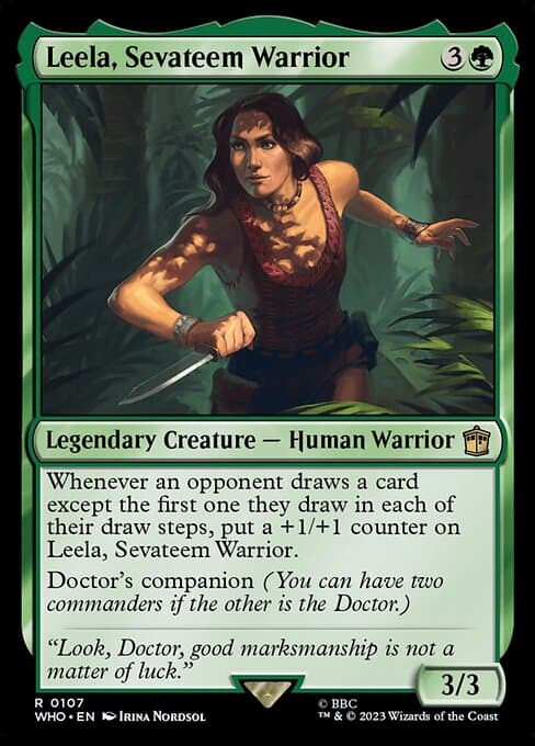 Leela, Sevateem Warrior 2023 Magic: The Gathering Doctor Who