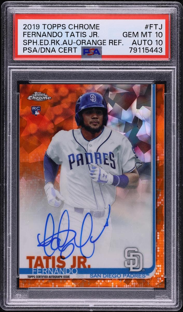 Fernando Tatis Jr. 2019 topps Chrome Sapphire
