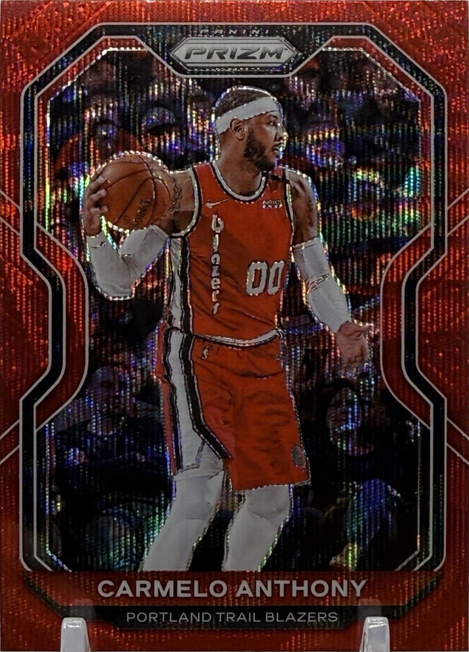 Basketball Carmelo Anthony 2020 Panini Prizm 2020 Panini Prizm red-wave