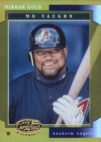 Mo Vaughn 2001 leaf Leaf Certified Materials