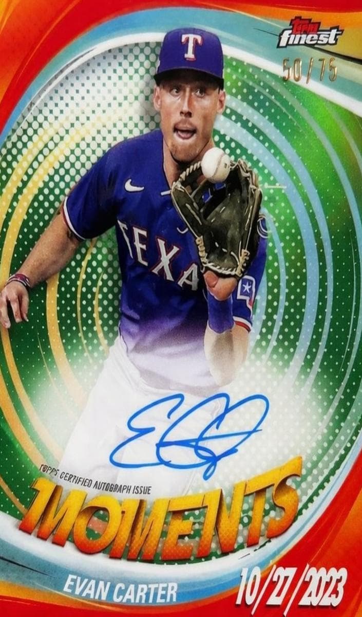 Evan Carter 2025 topps Topps Finest