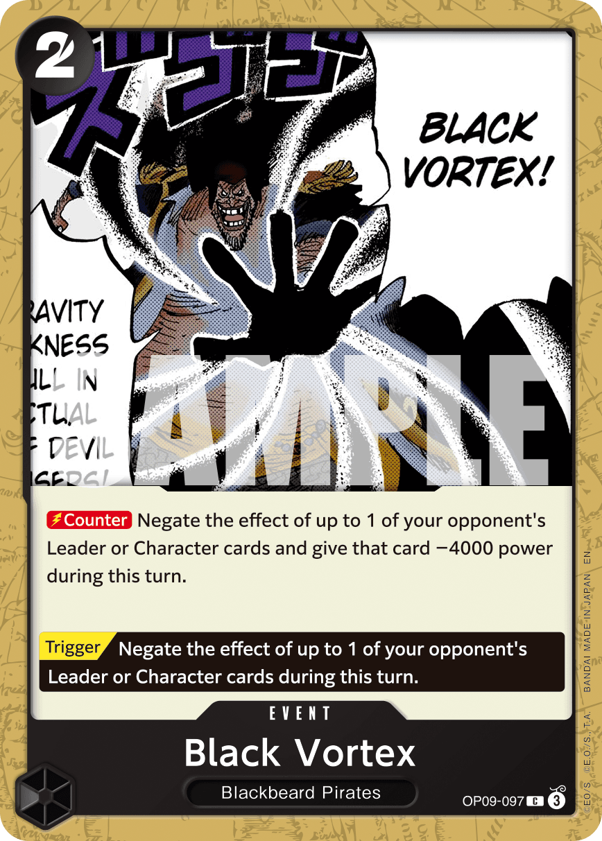 Black Vortex 2025 One Piece Premium Booster 2 Foil PRB-02