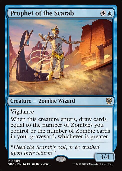 Prophet of the Scarab 2025 Magic: The Gathering Aetherdrift Commander