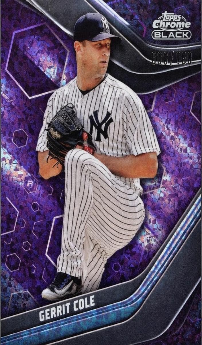 Gerrit Cole 2023 topps Topps Chrome Black