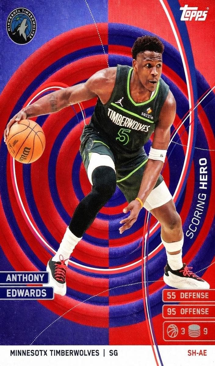 Anthony Edwards 2025 topps Match Attax Scoring Hero