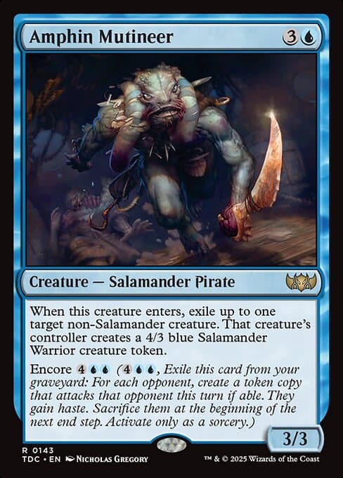 Amphin Mutineer 2025 Magic: The Gathering Tarkir: Dragonstorm Commander