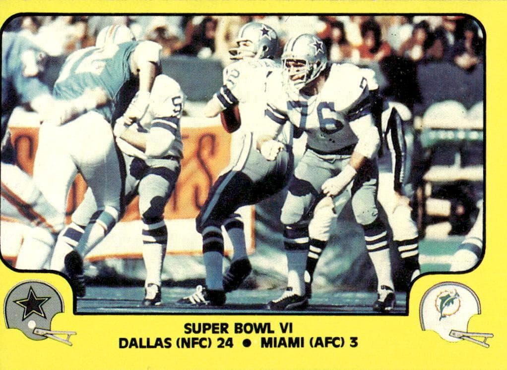 Super Bowl VI 1978 fleer
