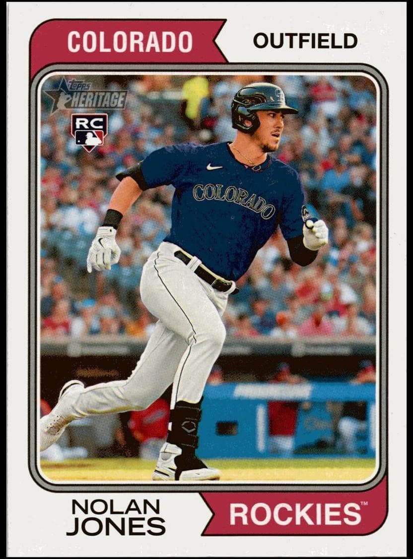 Nolan Jones 2023 topps Topps Heritage