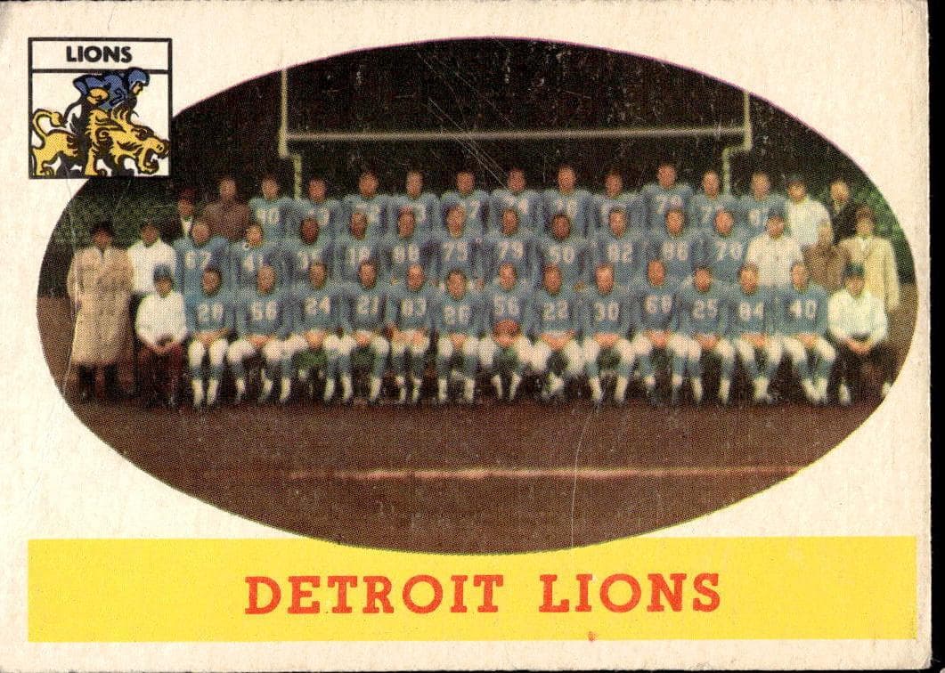 Detroit Lions 1958 topps Topps