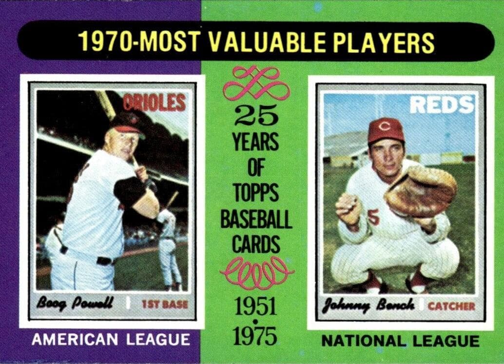 1970 MVPs (Boog Powell / Johnny Bench) 1975 topps Topps