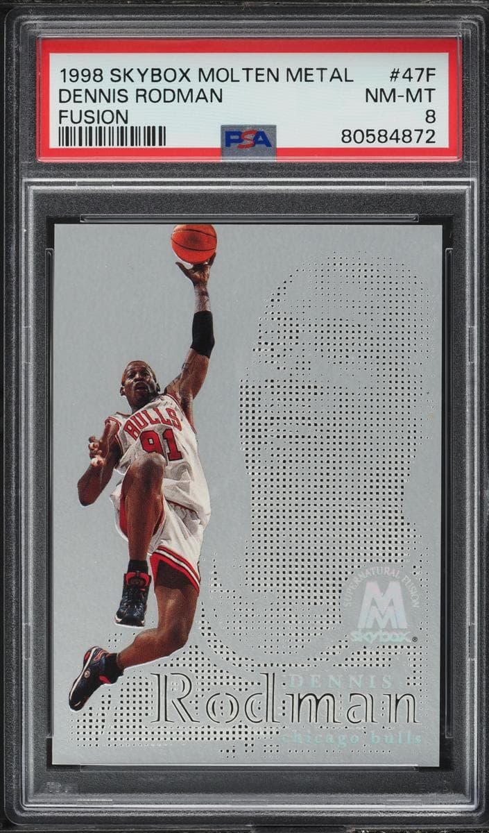 Dennis Rodman 1998 skybox Molten Metal