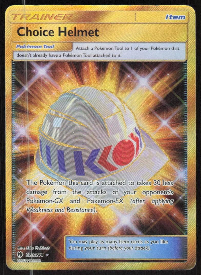 Choice Helmet trading card