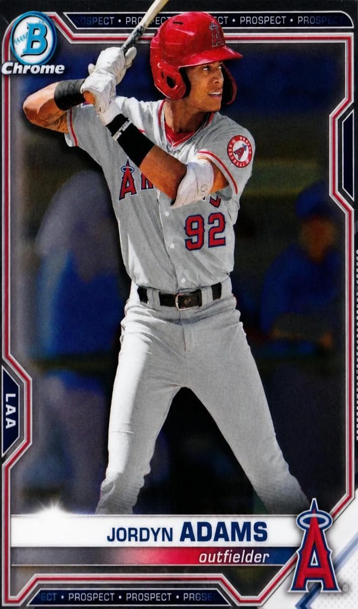 Jordyn Adams 2021 bowman Bowman Draft Sapphire Edition