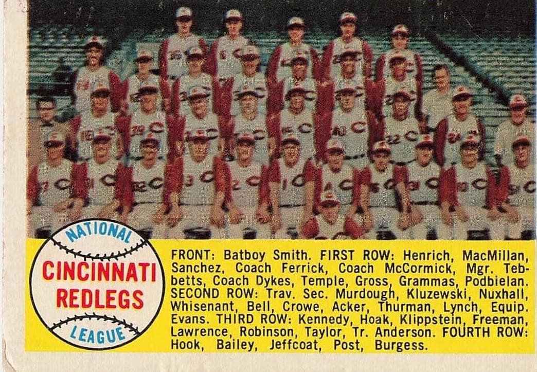 Cincinnati Redlegs 1958 topps Topps
