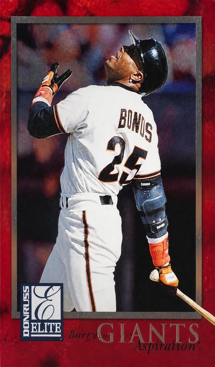 Barry Bonds 1998 panini Donruss Elite