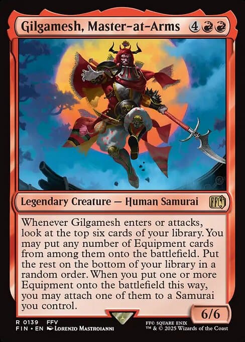 Gilgamesh, Master-at-Arms 2025 Magic: The Gathering Final Fantasy