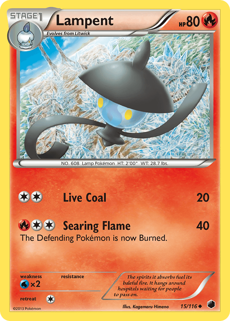 Lampent 2013 Pokemon Plasma Freeze